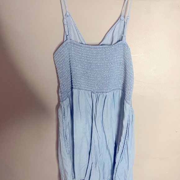 Aerie Chambray Tie Front Romper - Picture 3 of 4